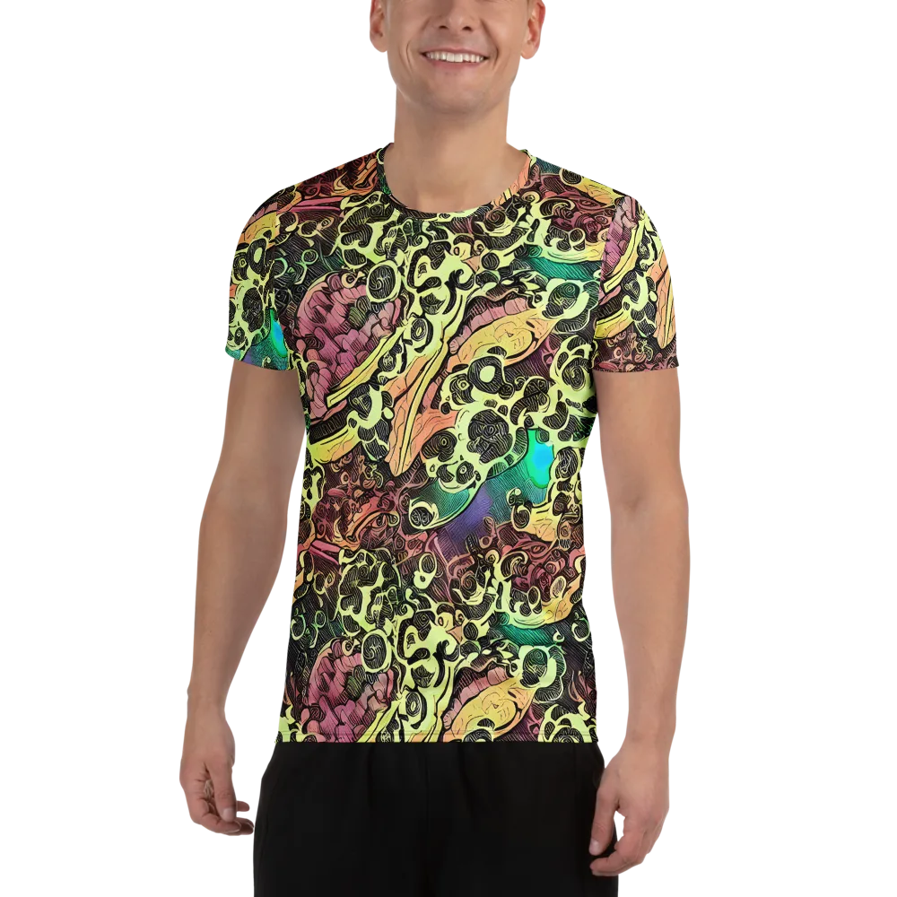 Neon Baroque on Men's Athletic T-Shirt — Front