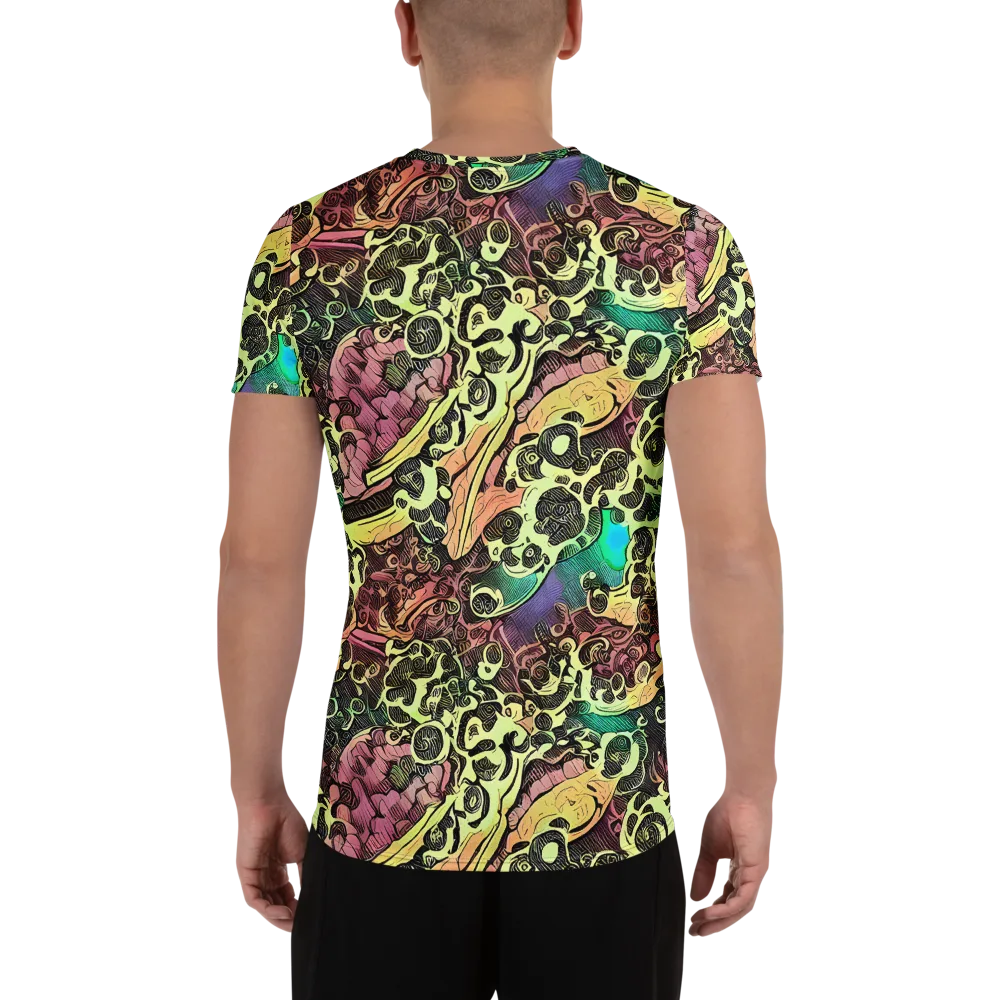 Neon Baroque on Men's Athletic T-Shirt — Back