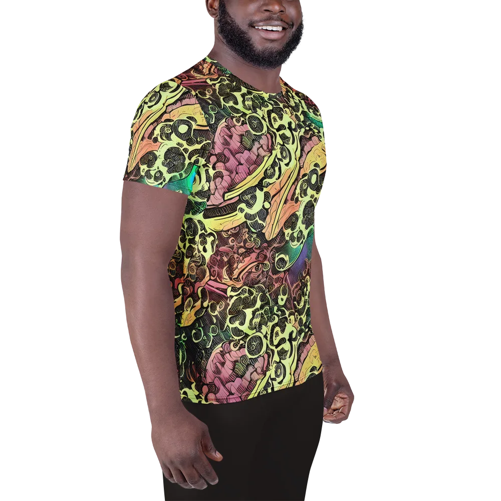 Neon Baroque on Men's Athletic T-Shirt — Right