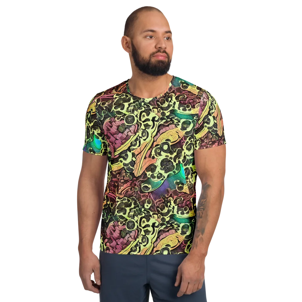 Neon Baroque on Men's Athletic T-Shirt — Front