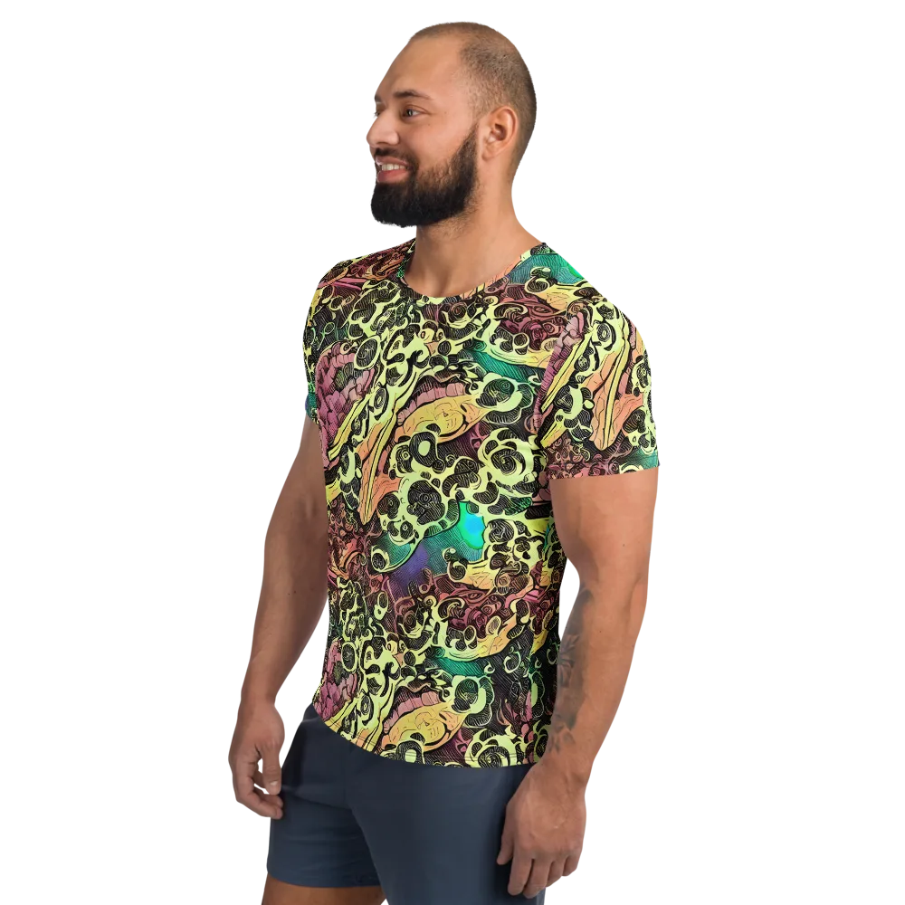 Neon Baroque on Men's Athletic T-Shirt — Left