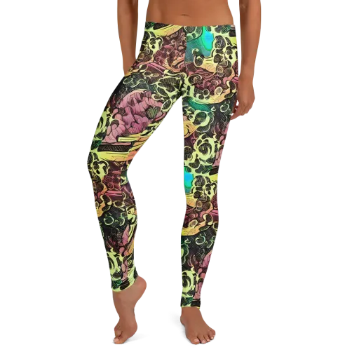 Neon Baroque on a Leggings