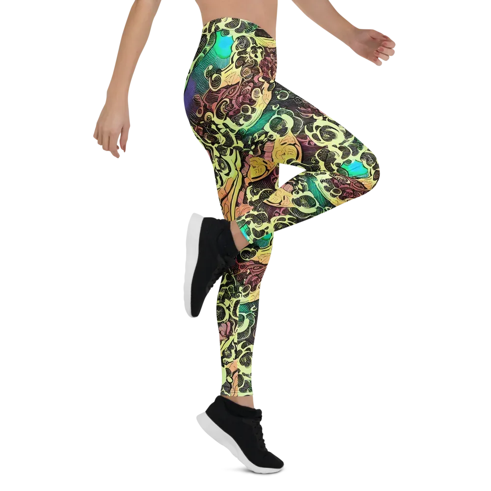 Neon Baroque on Leggings — Right
