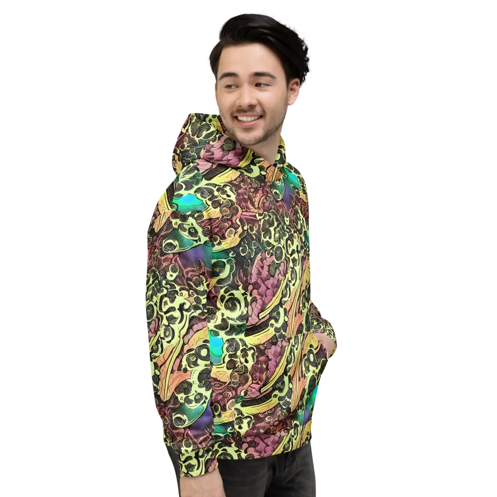 Neon Baroque on Hoodie — Right