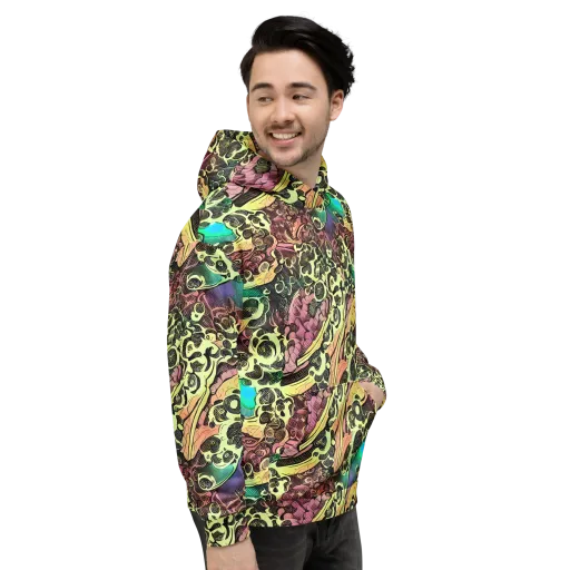 Neon Baroque on a Hoodie