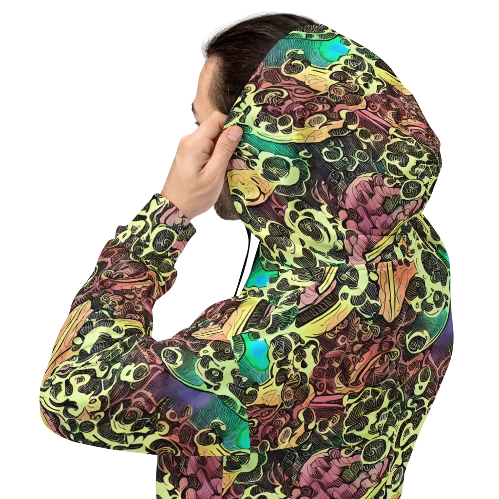 Neon Baroque on Hoodie — Back