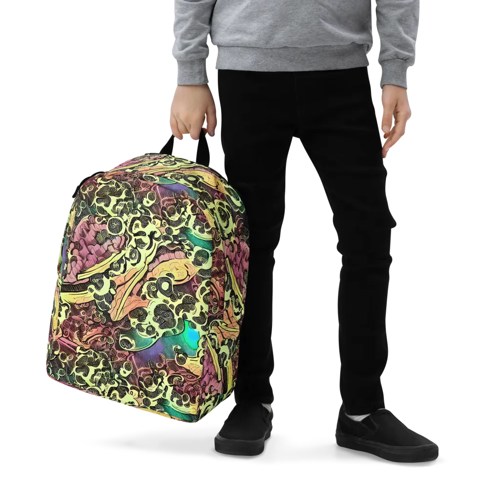 Neon Baroque on Minimalist Backpack — Zoomed-in