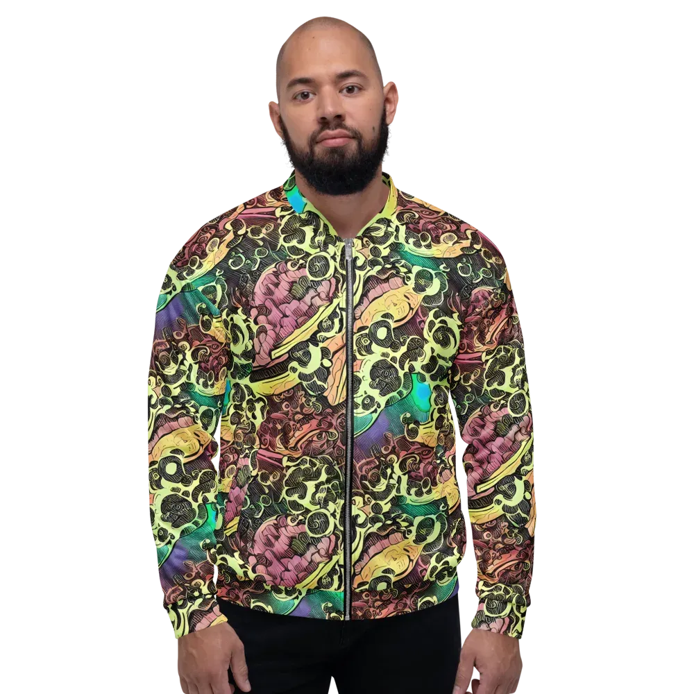 Neon Baroque on Bomber Jacket — Front