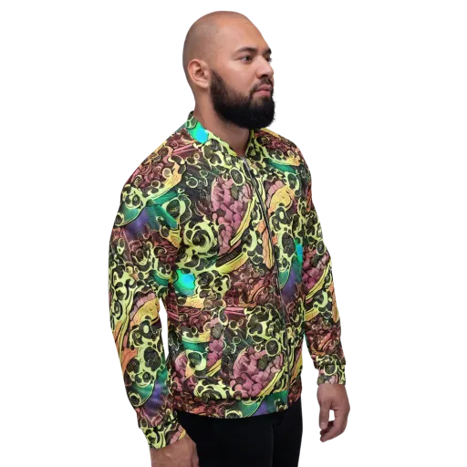 Neon Baroque on a Bomber Jacket