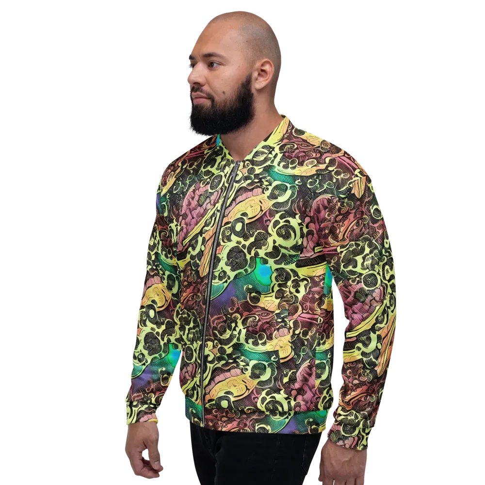 Neon Baroque on Bomber Jacket — Left