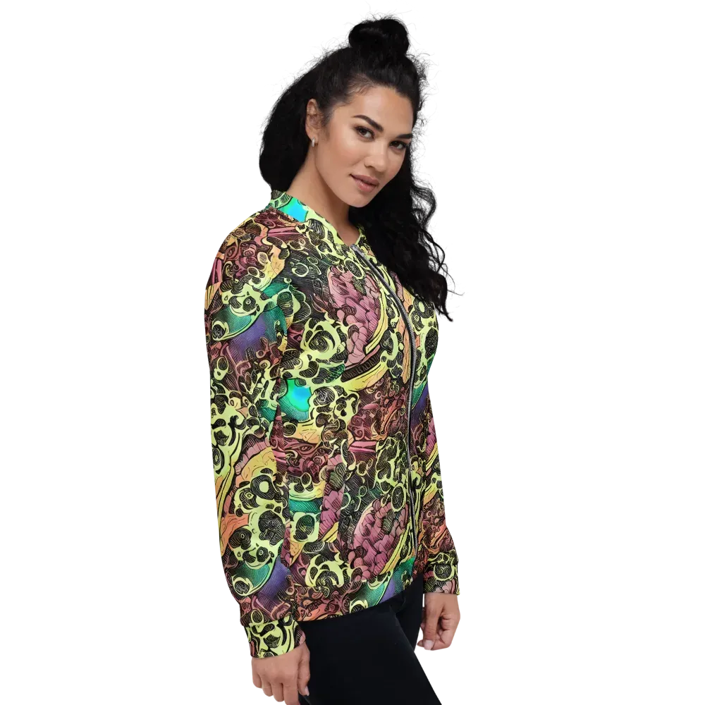 Neon Baroque on Bomber Jacket — Right