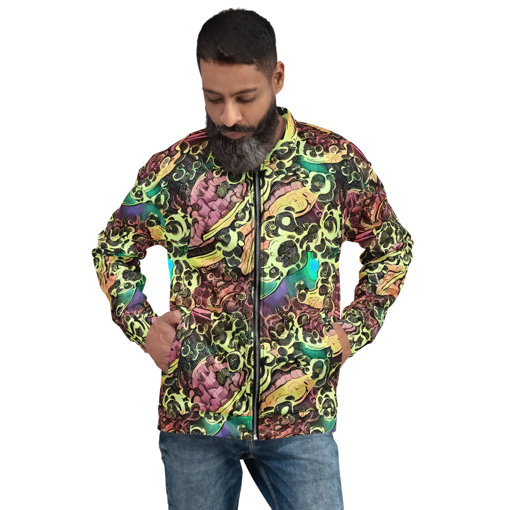Neon Baroque on Bomber Jacket — Front