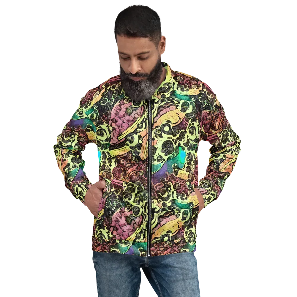 Neon Baroque on Bomber Jacket — Front