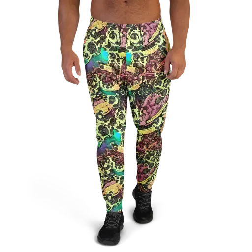 Neon Baroque on a Men's Joggers