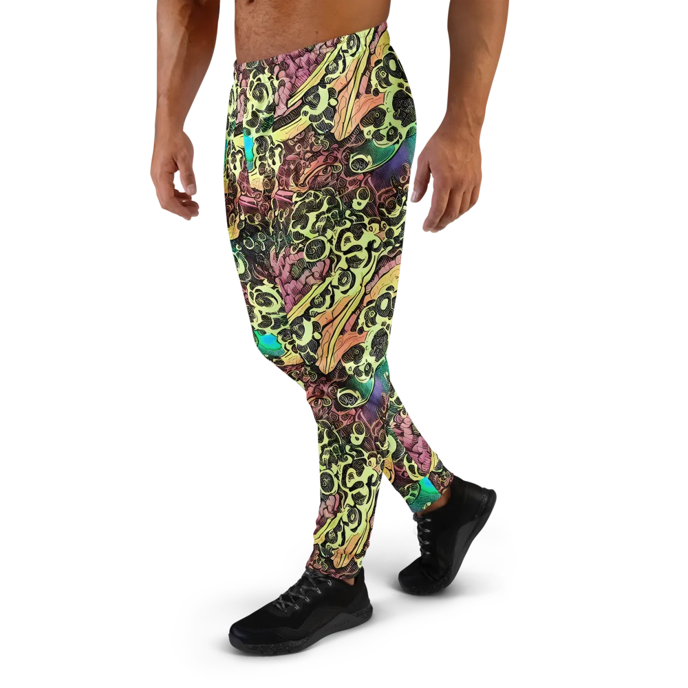 Neon Baroque on Men's Joggers — Left