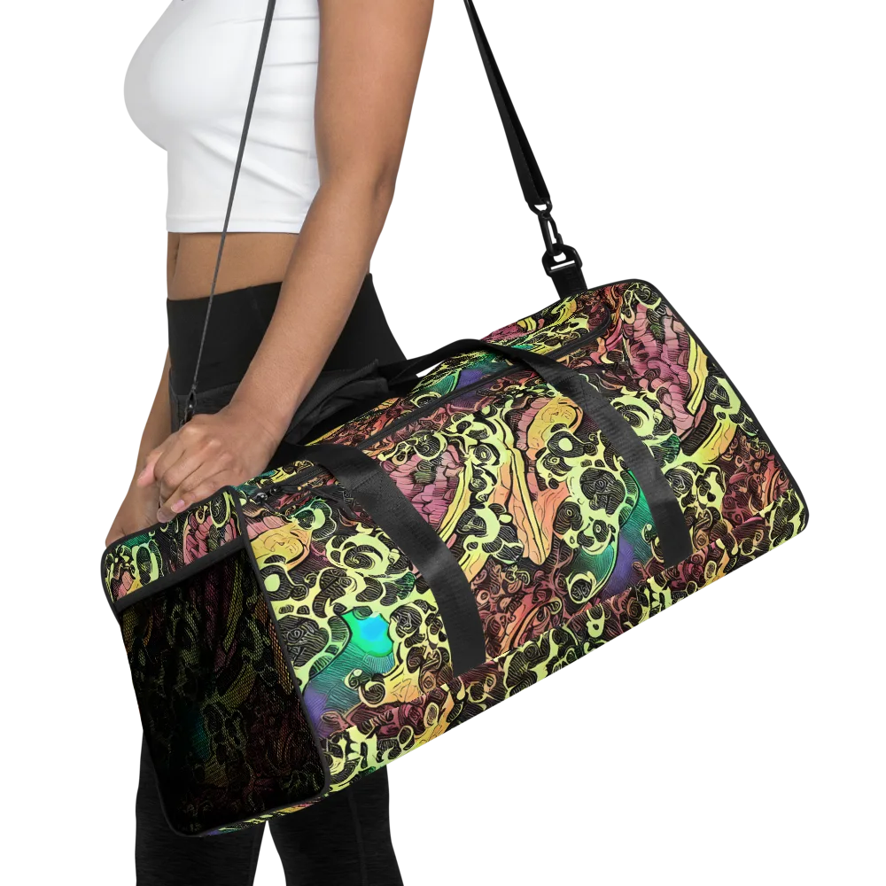 Neon Baroque on Duffle Bag — Front