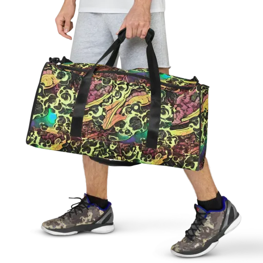 Neon Baroque on a Duffle Bag