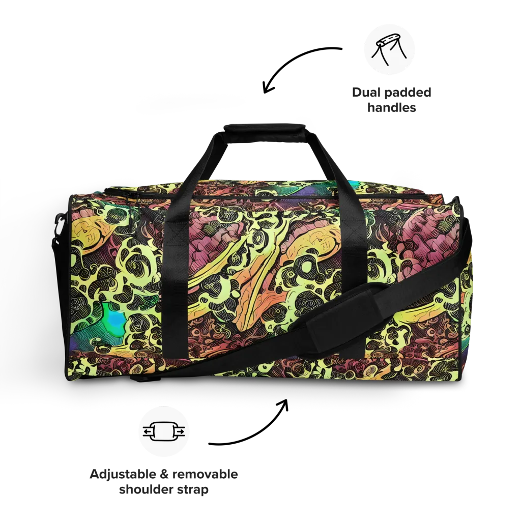 Neon Baroque on Duffle Bag — Front