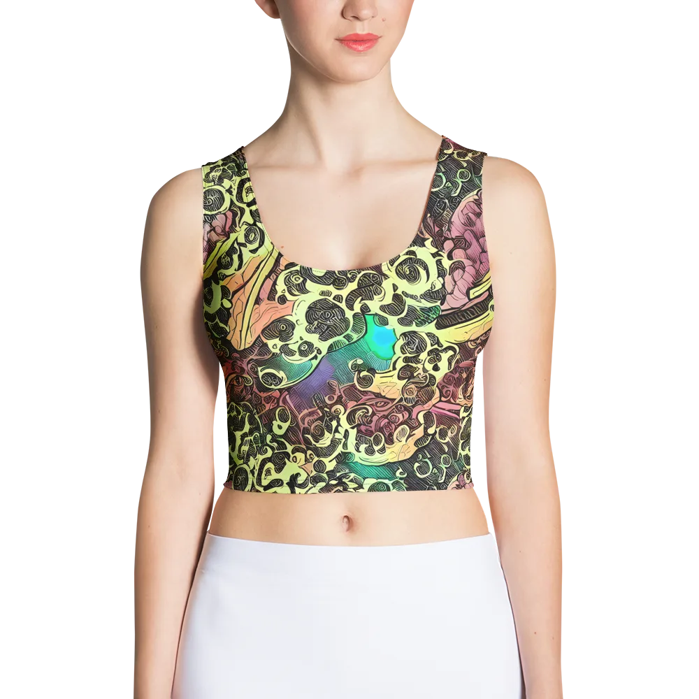Neon Baroque on Crop Top — Front