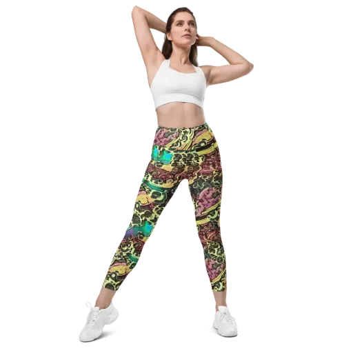 Neon Baroque on a Leggings with Pockets