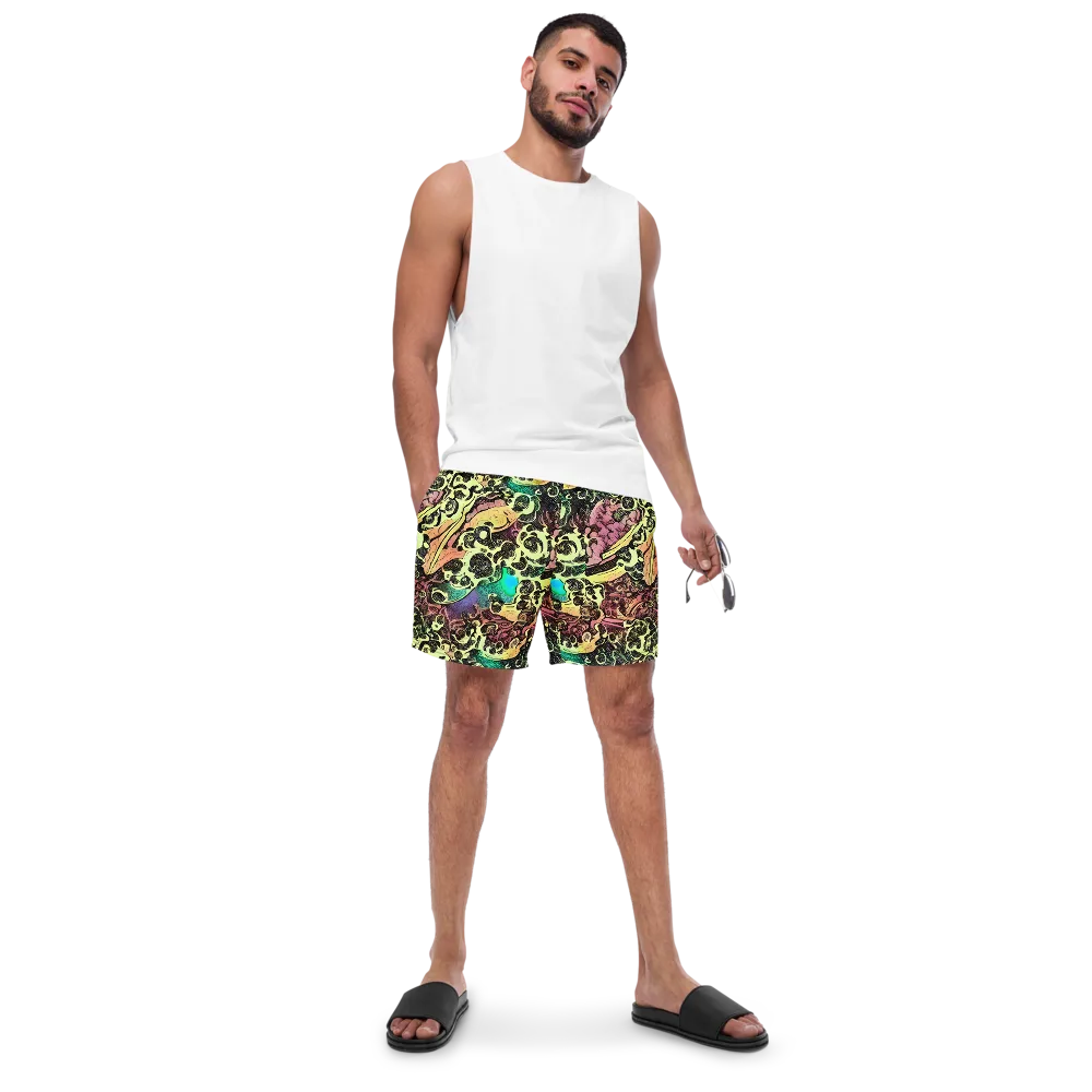 Neon Baroque on Swim Trunks — Front