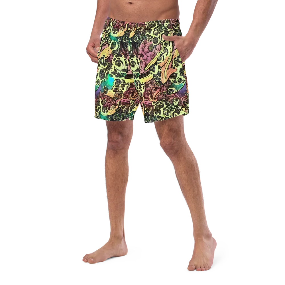 Neon Baroque on Swim Trunks — Left Front