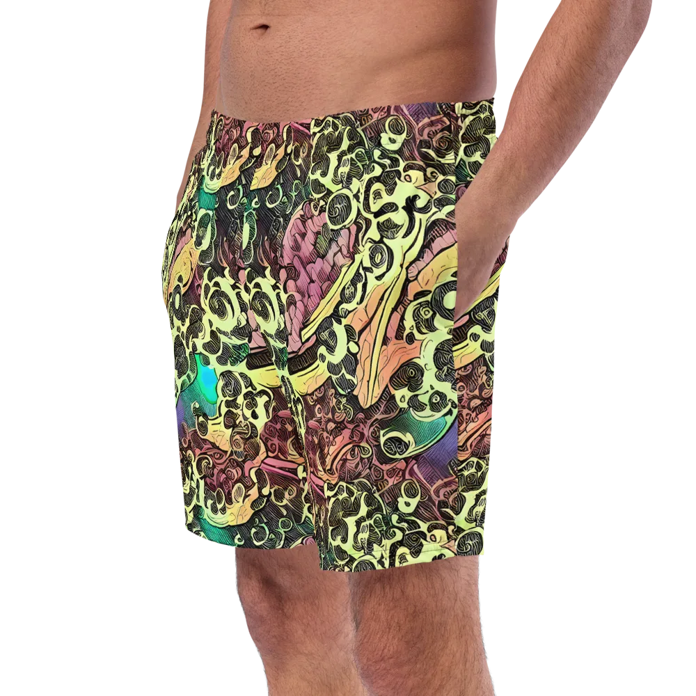 Neon Baroque on Swim Trunks — Left Front