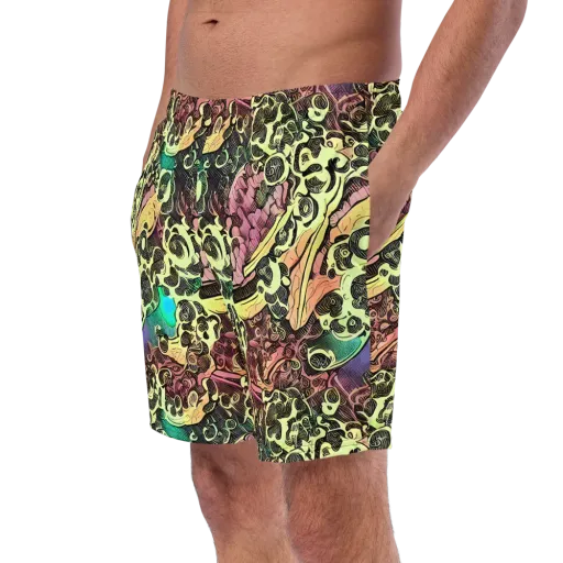 Neon Baroque on a Swim Trunks