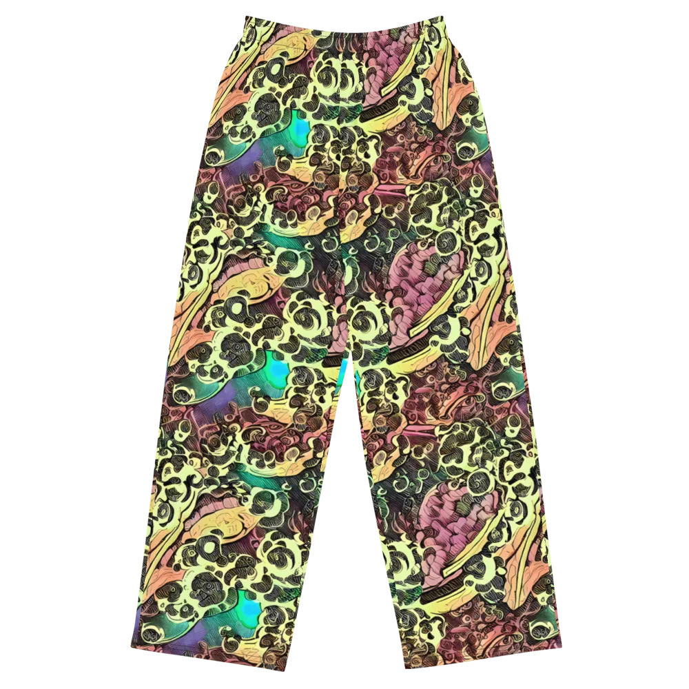 Neon Baroque on Wide-Leg Pants — Front