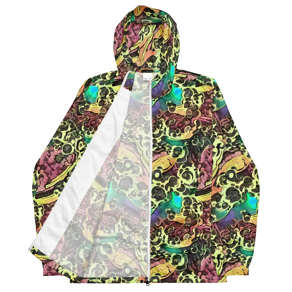 Neon Baroque on Men's Windbreaker — Front