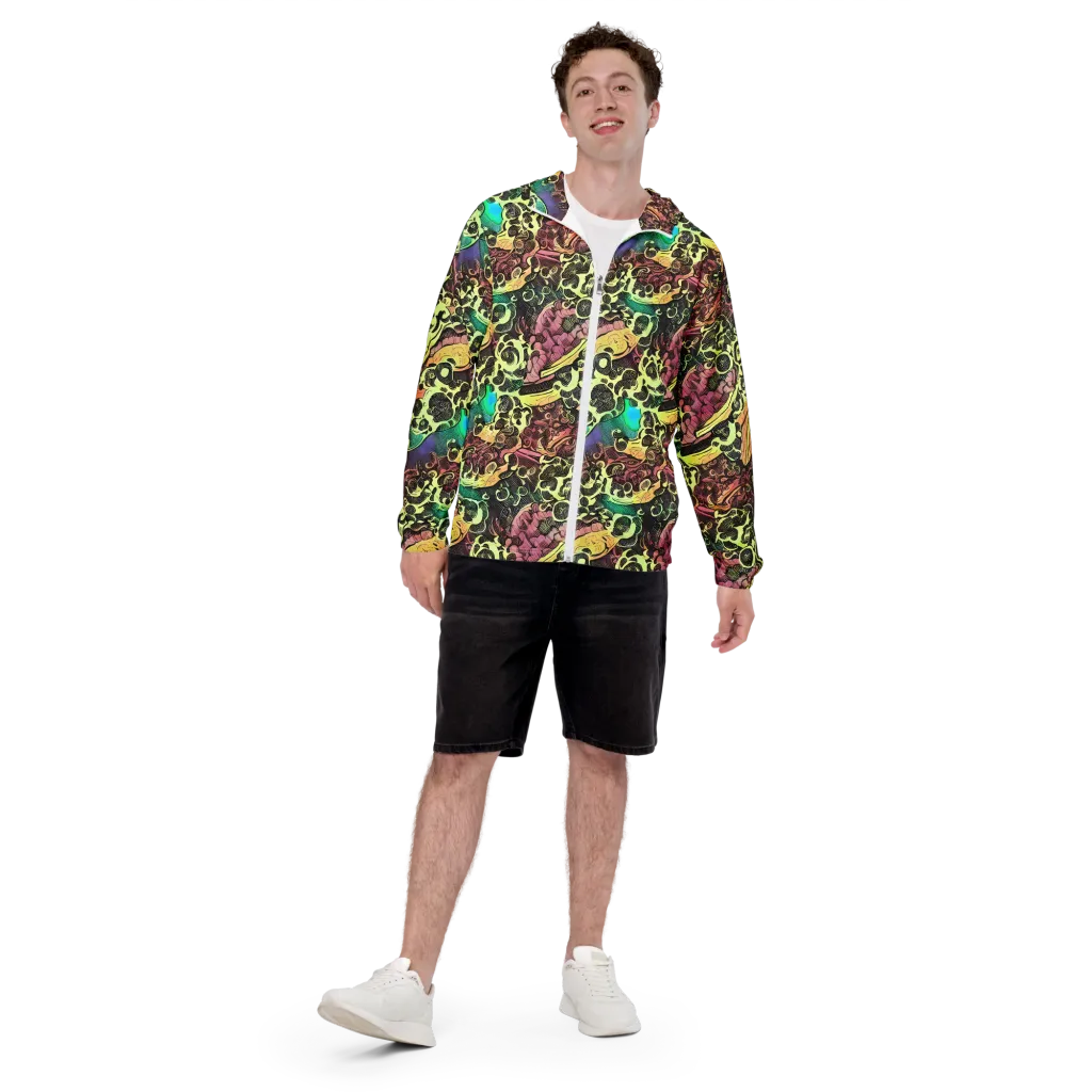 Neon Baroque on Men's Windbreaker — Front