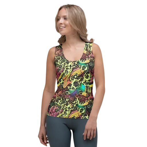 Neon Baroque on a Women's Tank Top