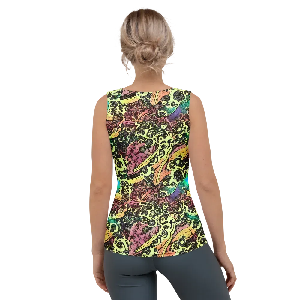 Neon Baroque on Women's Tank Top — Back