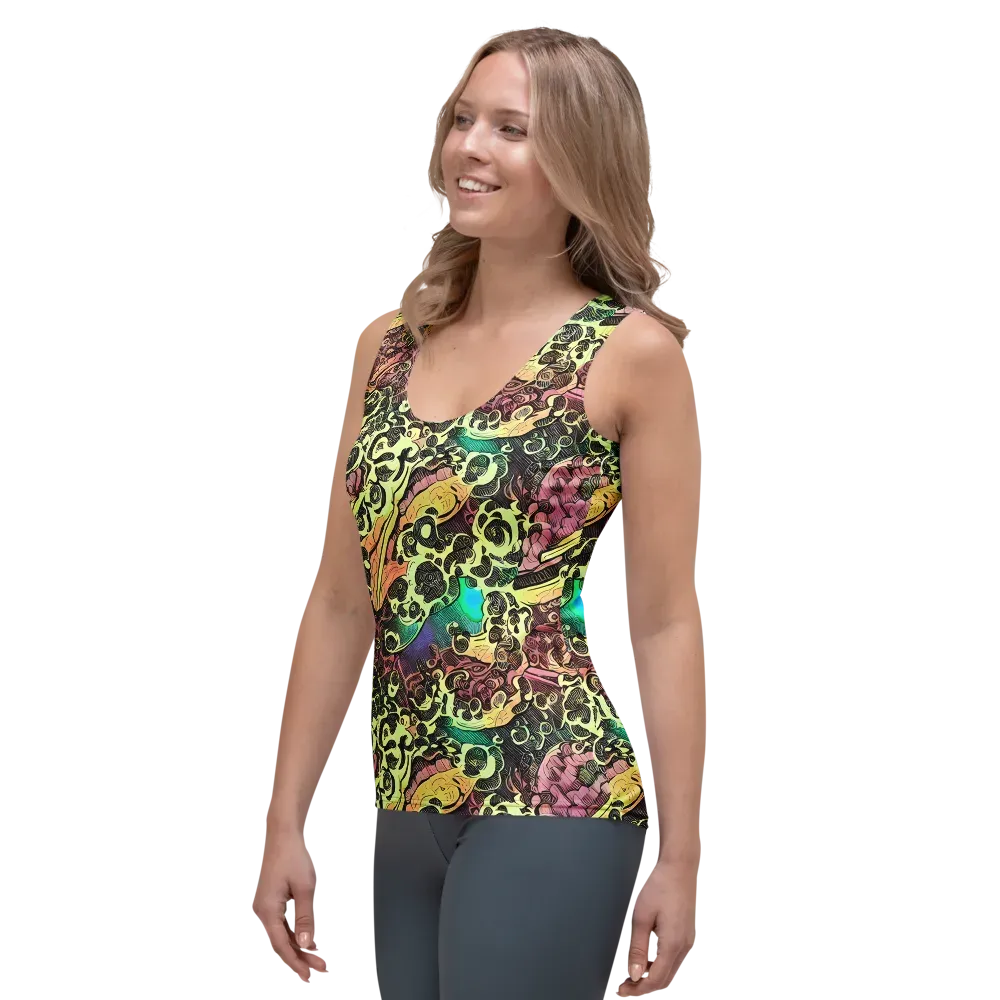 Neon Baroque on Women's Tank Top — Left Front