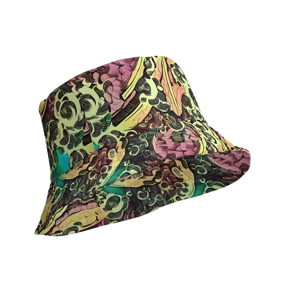 Neon Baroque on Reversible Bucket Hat — Product details Outside