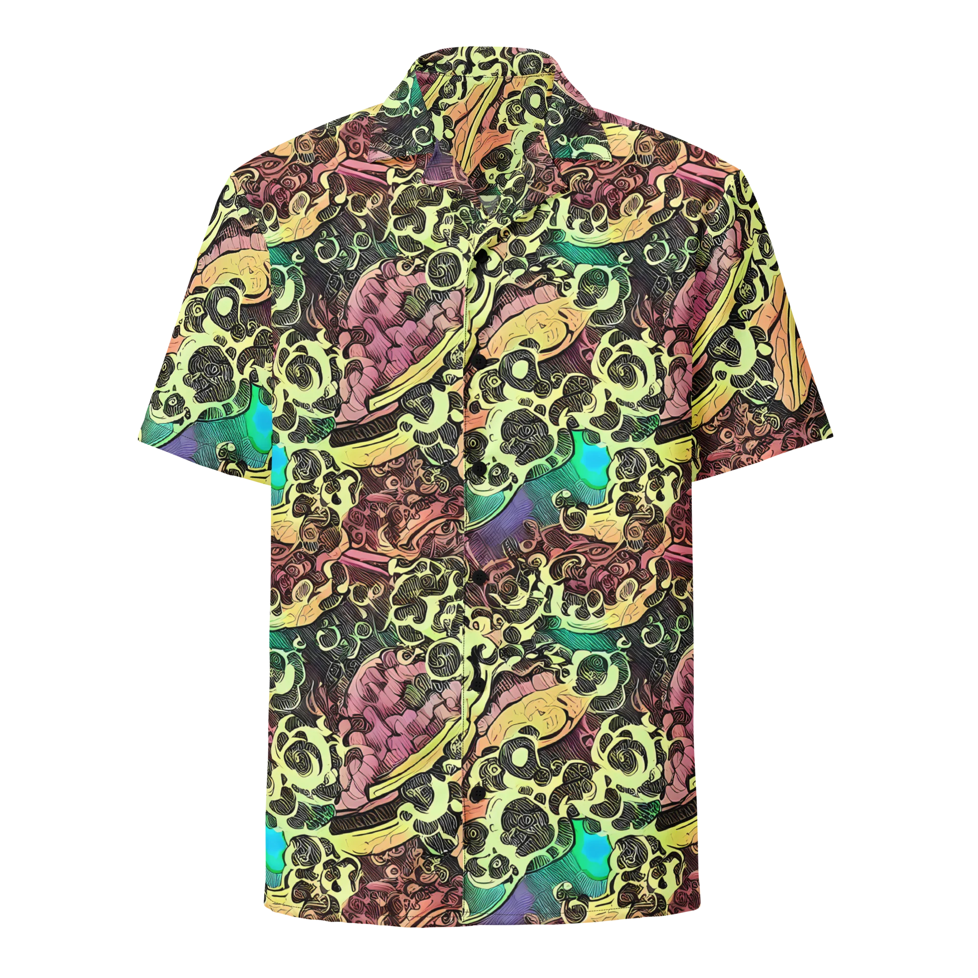 Neon Baroque on Button Shirt — Front