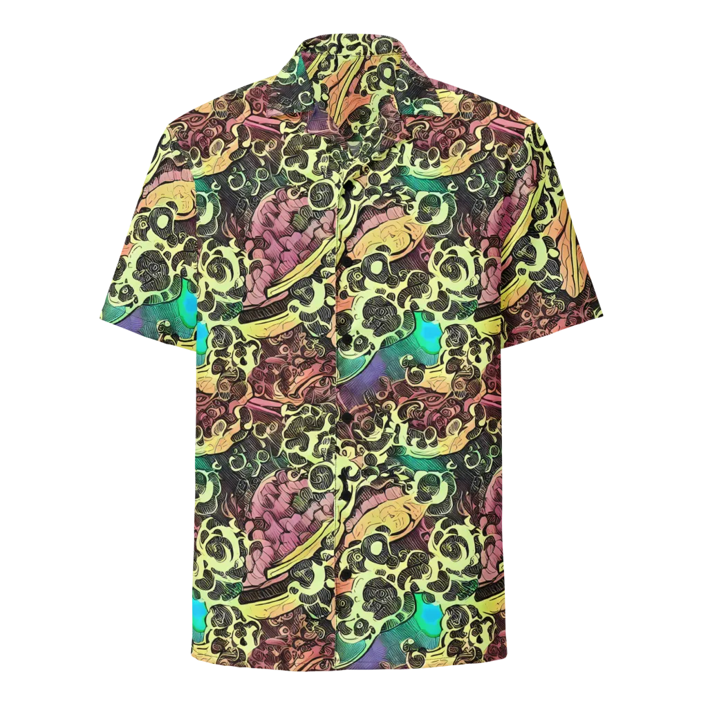 Neon Baroque on Button Shirt — Front