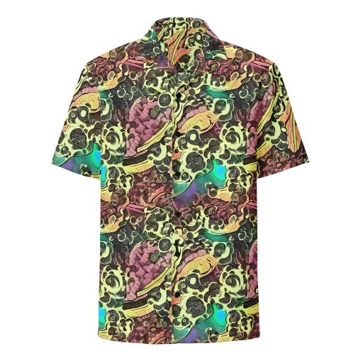 Neon Baroque on a Button Shirt
