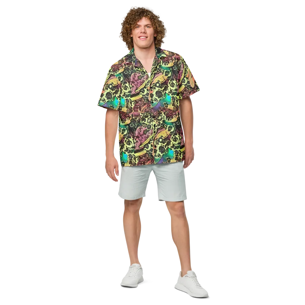 Neon Baroque on Button Shirt — Front