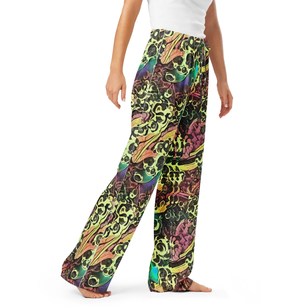 Neon Baroque on Women's Pajama Pants — Right Front