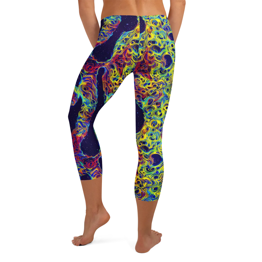 Electric Marrow on Capri Leggings — Back