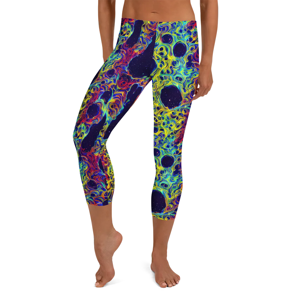Electric Marrow on Capri Leggings — Front