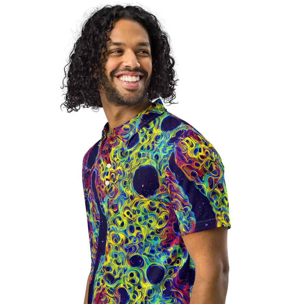 Electric Marrow on Men's Slim Fit Polo Shirt — Left Front