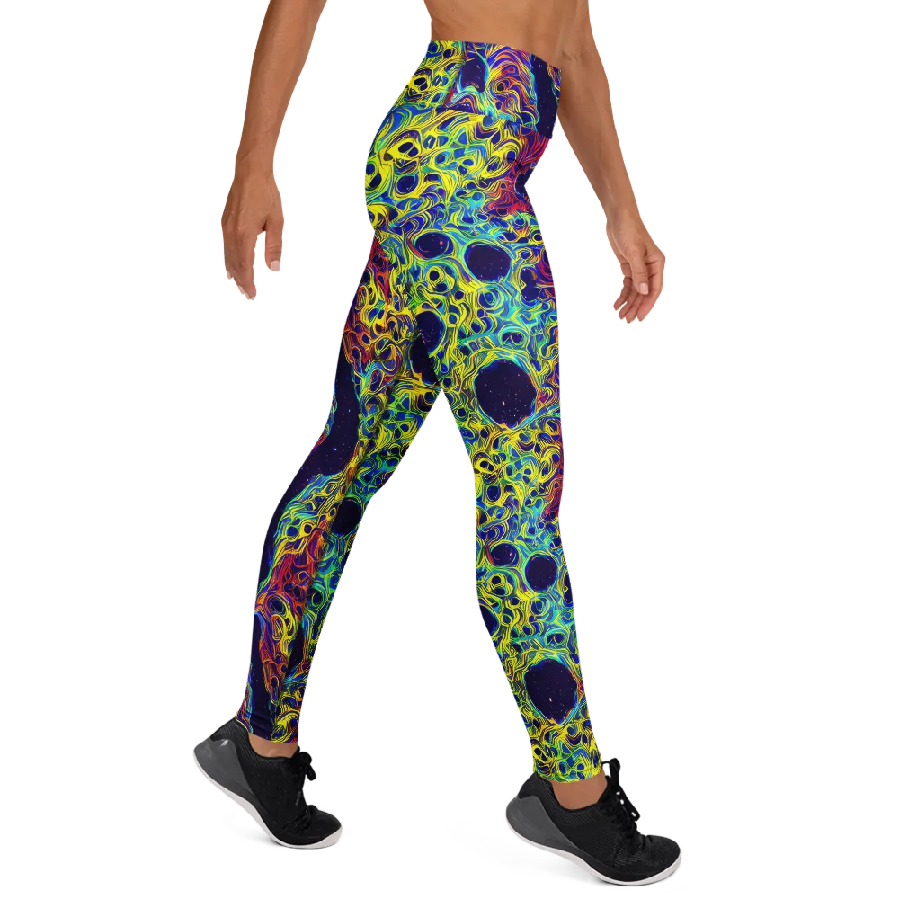 Electric Marrow on Yoga Leggings — Right