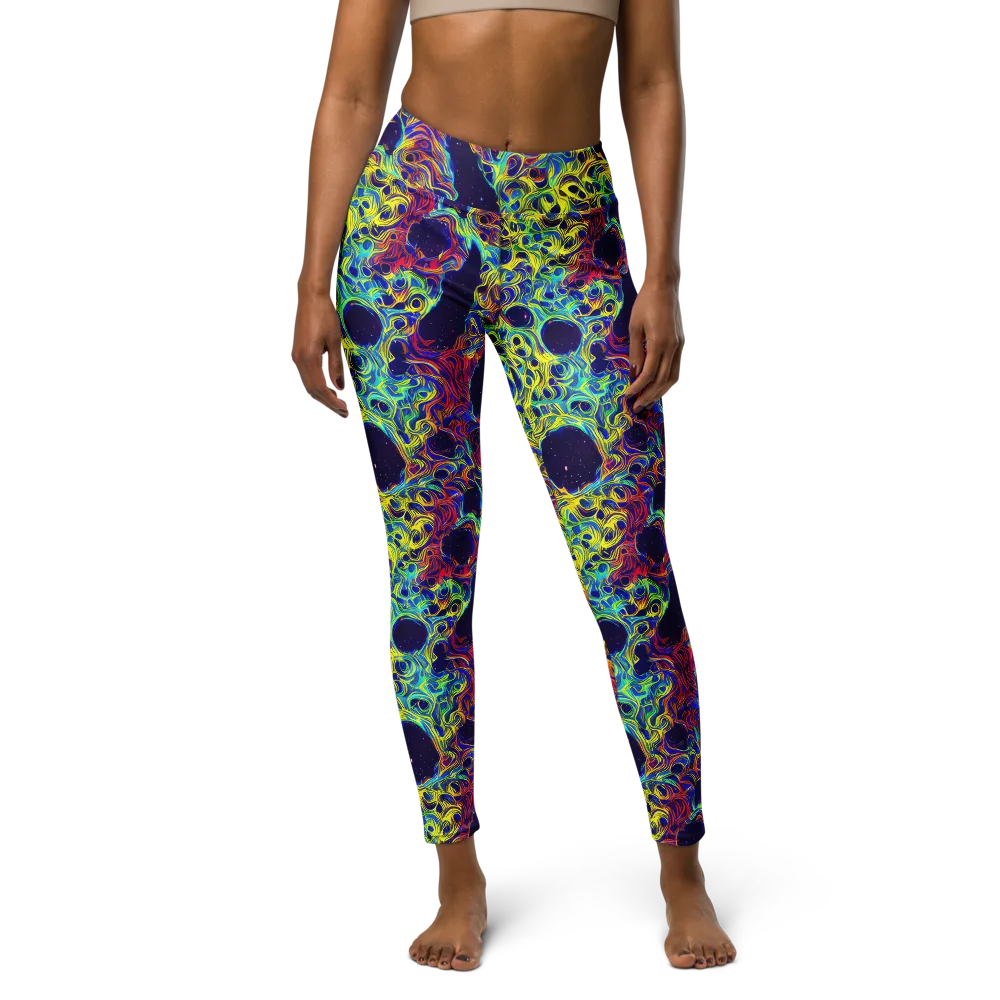 Electric Marrow on Yoga Leggings — Front