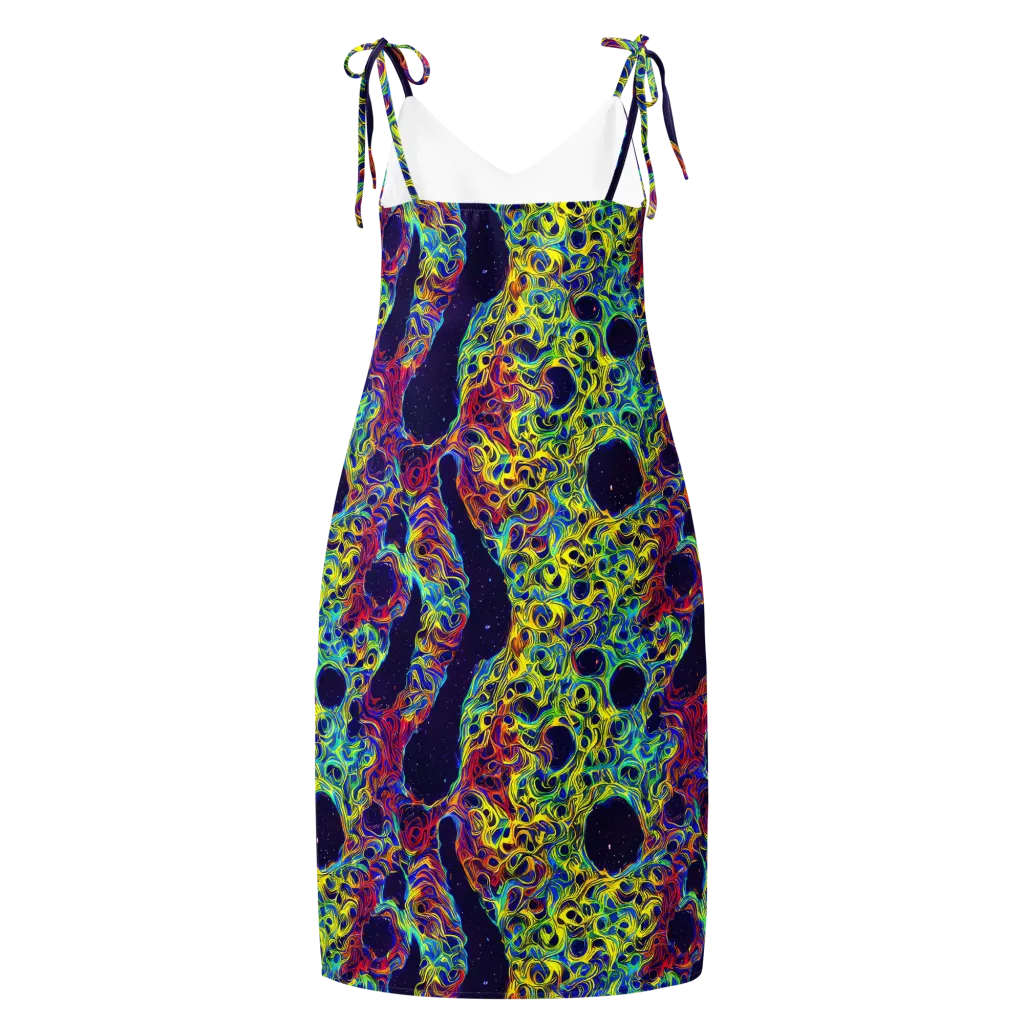 Electric Marrow on Slip Dress — Back