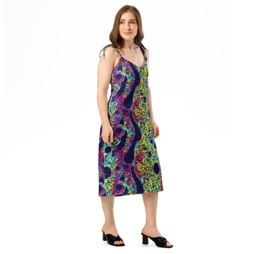 Electric Marrow on a Slip Dress