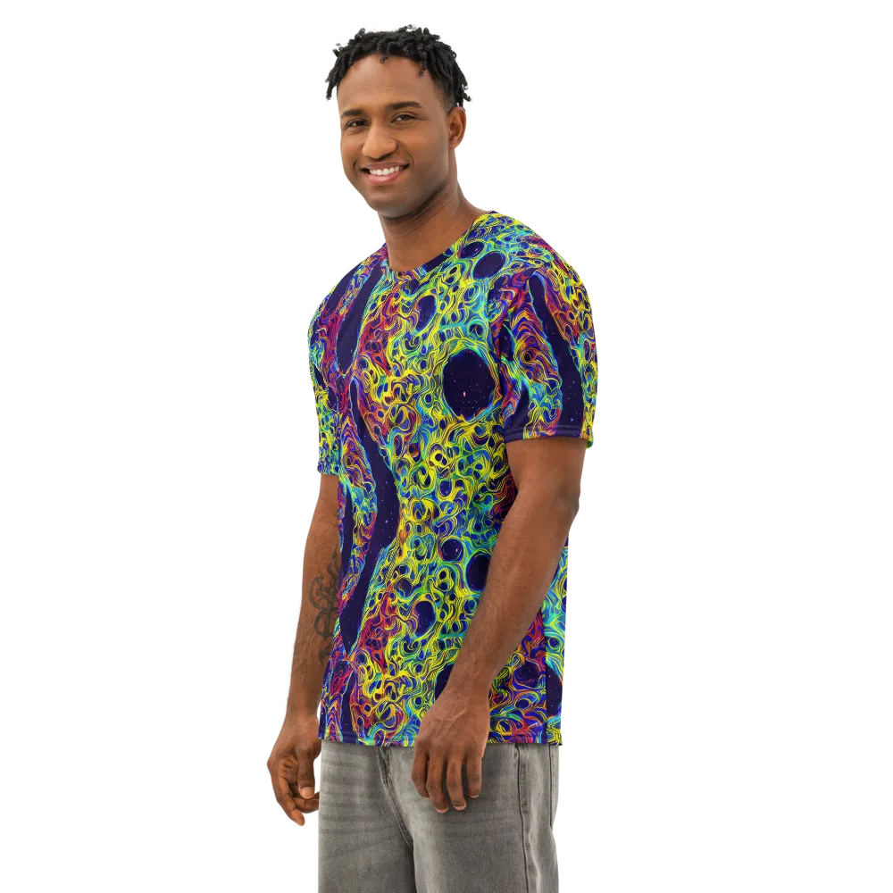 Electric Marrow on Men's Cotton Crew Neck T-Shirt — Left Front