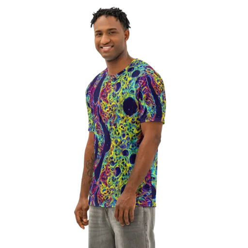 Electric Marrow on a Men's Cotton Crew Neck T-Shirt