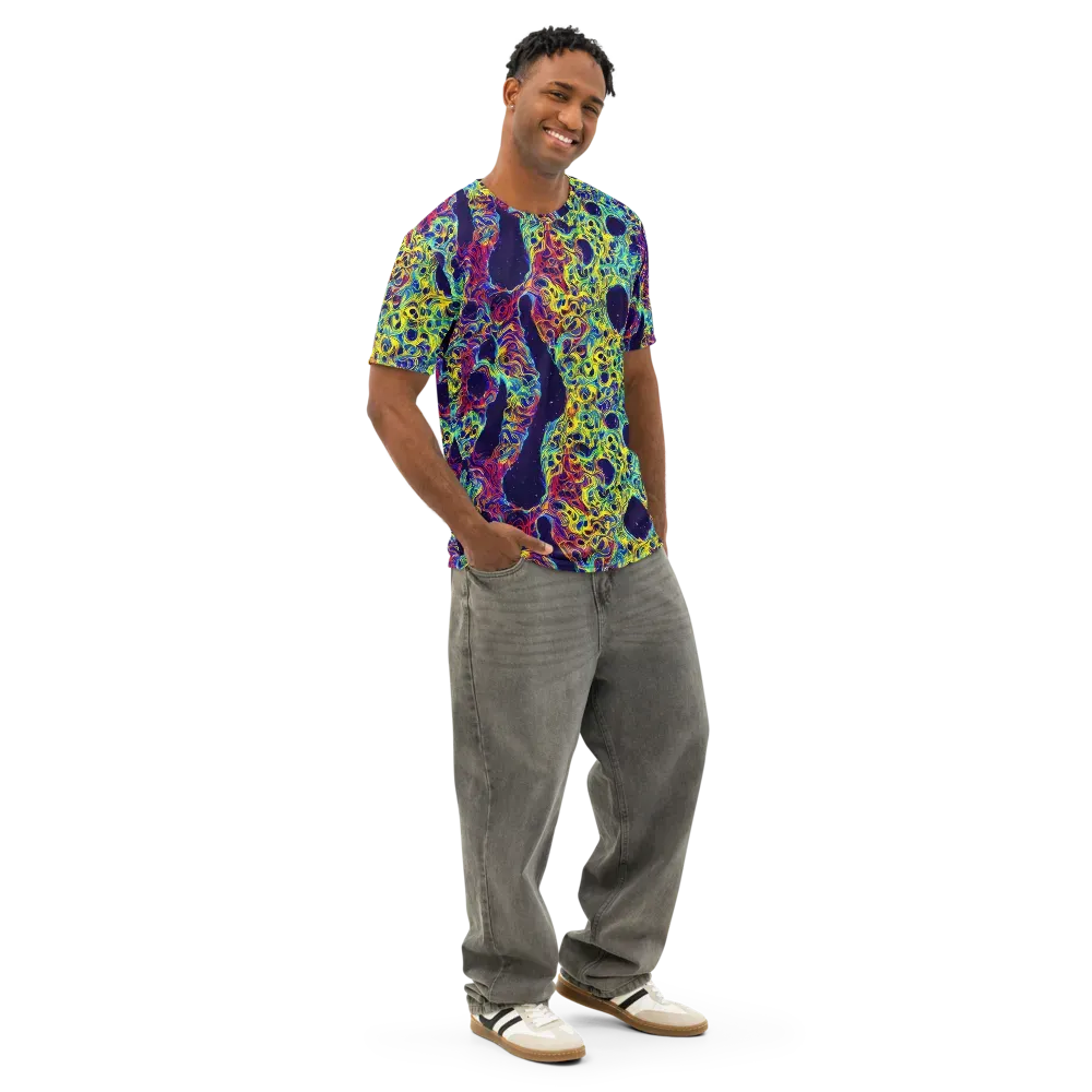 Electric Marrow on Men's Cotton Crew Neck T-Shirt — Right Front